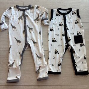 Kyte Baby Giraffe and Panda Snap Romper